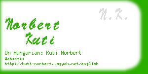 norbert kuti business card